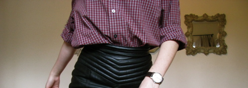 chevron-pattern-leather-skirt