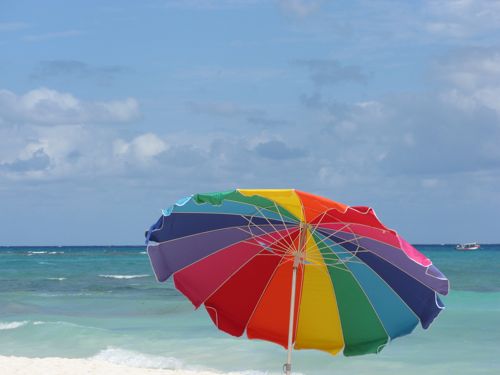 rainbow-umbrella-playa-del-carmen