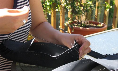 making-moccasin