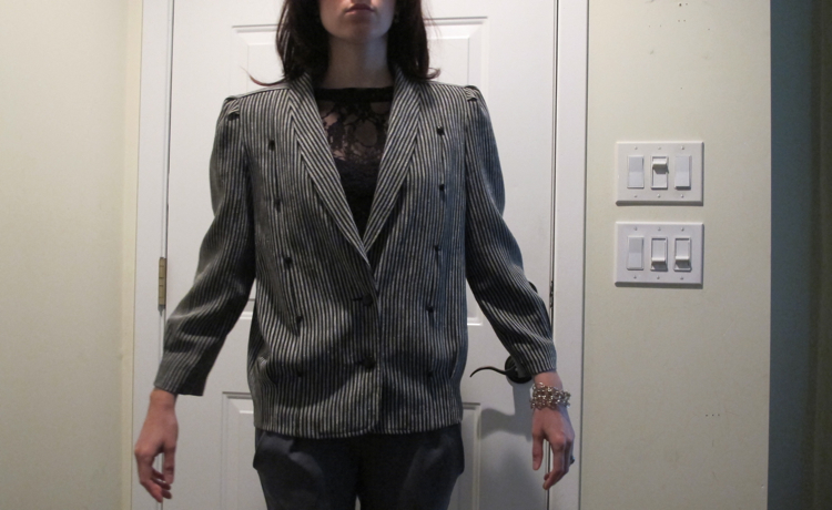 Vintage striped jacket before